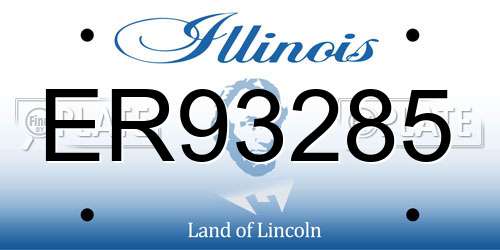ER93285 Illinois License Plate