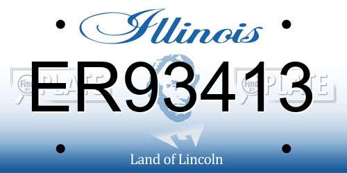ER93413 Illinois License Plate