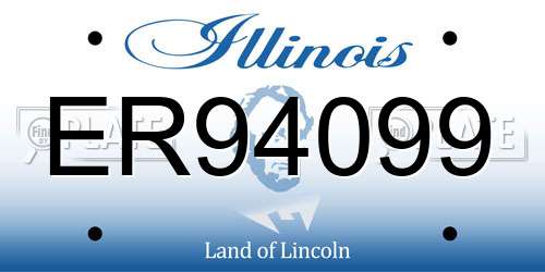 ER94099 Illinois License Plate