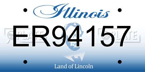ER94157 Illinois License Plate