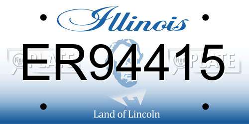 ER94415 Illinois License Plate