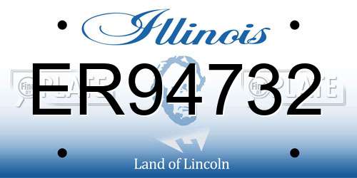 ER94732 Illinois License Plate
