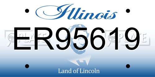 ER95619 Illinois License Plate