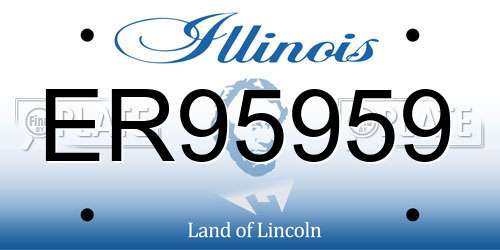 ER95959 Illinois License Plate