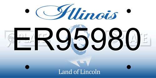 ER95980 Illinois License Plate