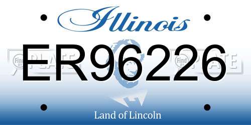 ER96226 Illinois License Plate