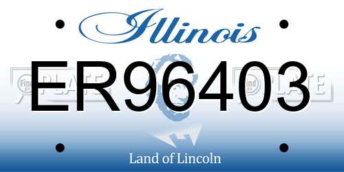 ER96403 Illinois License Plate