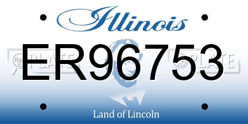 ER96753 Illinois License Plate