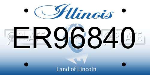 ER96840 Illinois License Plate