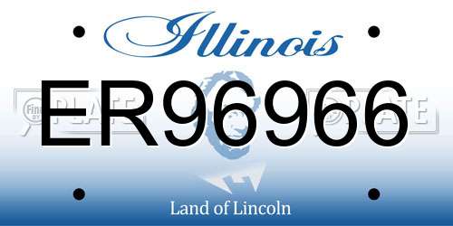ER96966 Illinois License Plate