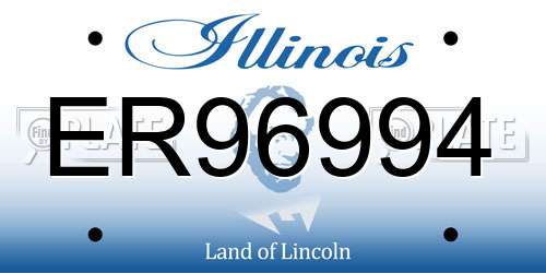ER96994 Illinois License Plate