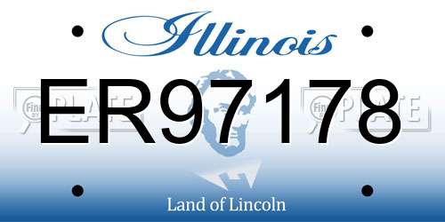 ER97178 Illinois License Plate