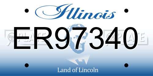 ER97340 Illinois License Plate