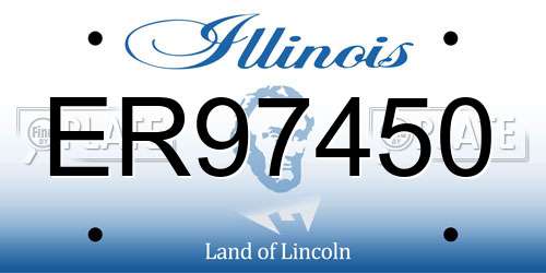 ER97450 Illinois License Plate