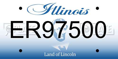 ER97500 Illinois License Plate