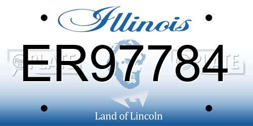 ER97784 Illinois License Plate