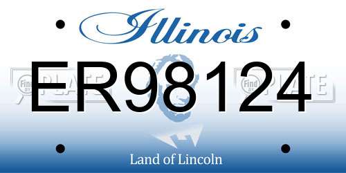 ER98124 Illinois License Plate