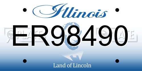 ER98490 Illinois License Plate
