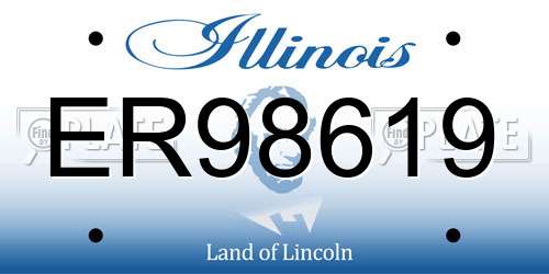 ER98619 Illinois License Plate