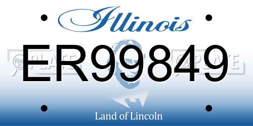 ER99849 Illinois License Plate