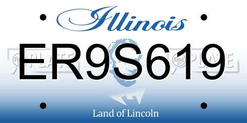 ER9S619 Illinois License Plate