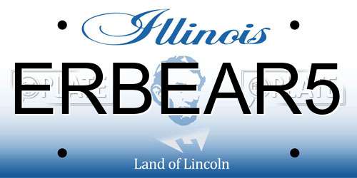ERBEAR5 Illinois License Plate