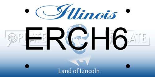 ERCH6 Illinois License Plate
