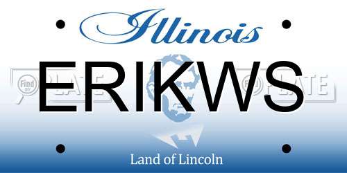 ERIKWS Illinois License Plate