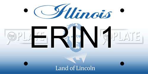 ERIN1 Illinois License Plate