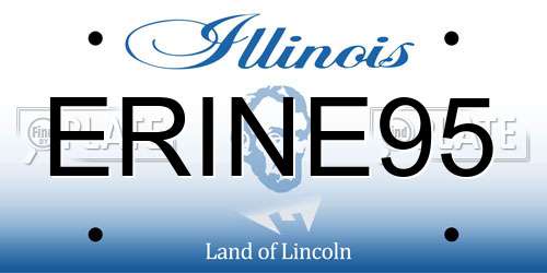ERINE95 Illinois License Plate