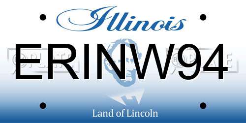 ERINW94 Illinois License Plate