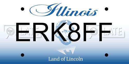 ERK8FF Illinois License Plate
