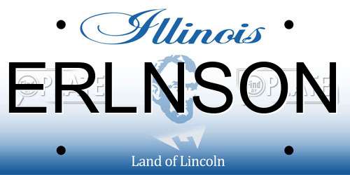ERLNSON Illinois License Plate