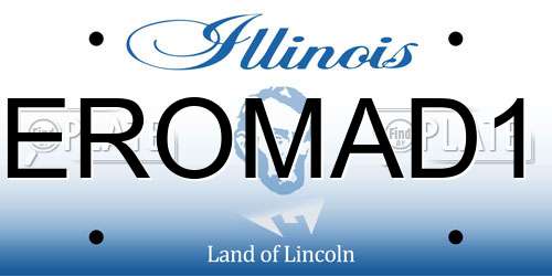 EROMAD1 Illinois License Plate