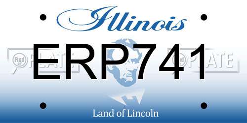 ERP741 Illinois License Plate