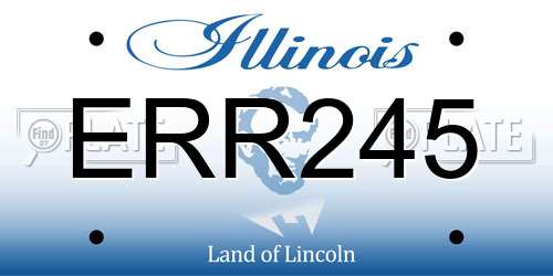 ERR245 Illinois License Plate