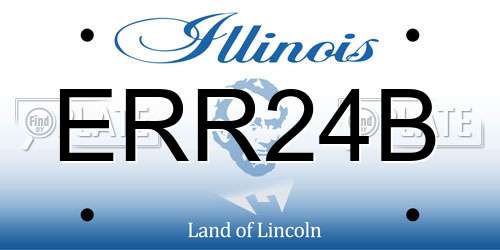 ERR24B Illinois License Plate