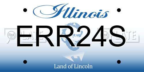 ERR24S Illinois License Plate