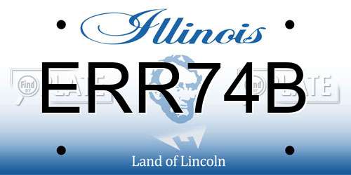 ERR74B Illinois License Plate