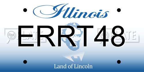 ERRT48 Illinois License Plate