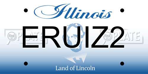 ERUIZ2 Illinois License Plate