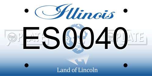 ES0040 Illinois License Plate