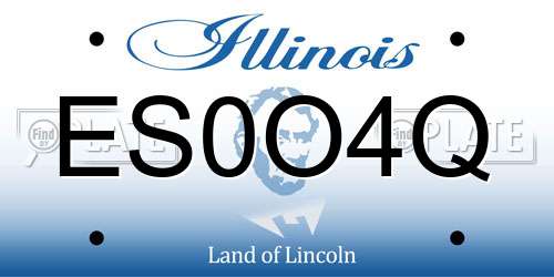 ES0O4Q Illinois License Plate