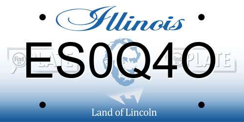 ES0Q4O Illinois License Plate