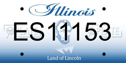 ES11153 Illinois License Plate