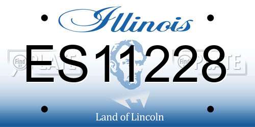 ES11228 Illinois License Plate