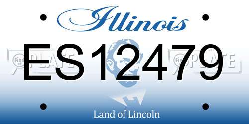 ES12479 Illinois License Plate