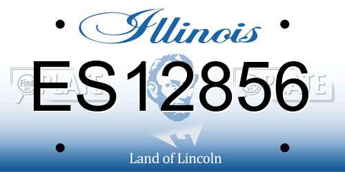 ES12856 Illinois License Plate