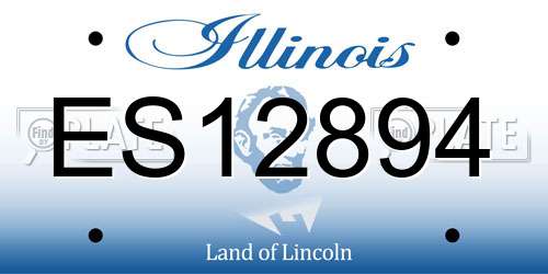 ES12894 Illinois License Plate
