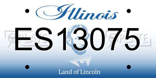 ES13075 Illinois License Plate
